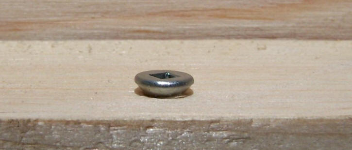 How the head of a screw should look for dry fitting parts.