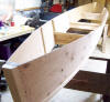 Canoe walls and bulkheads assembled